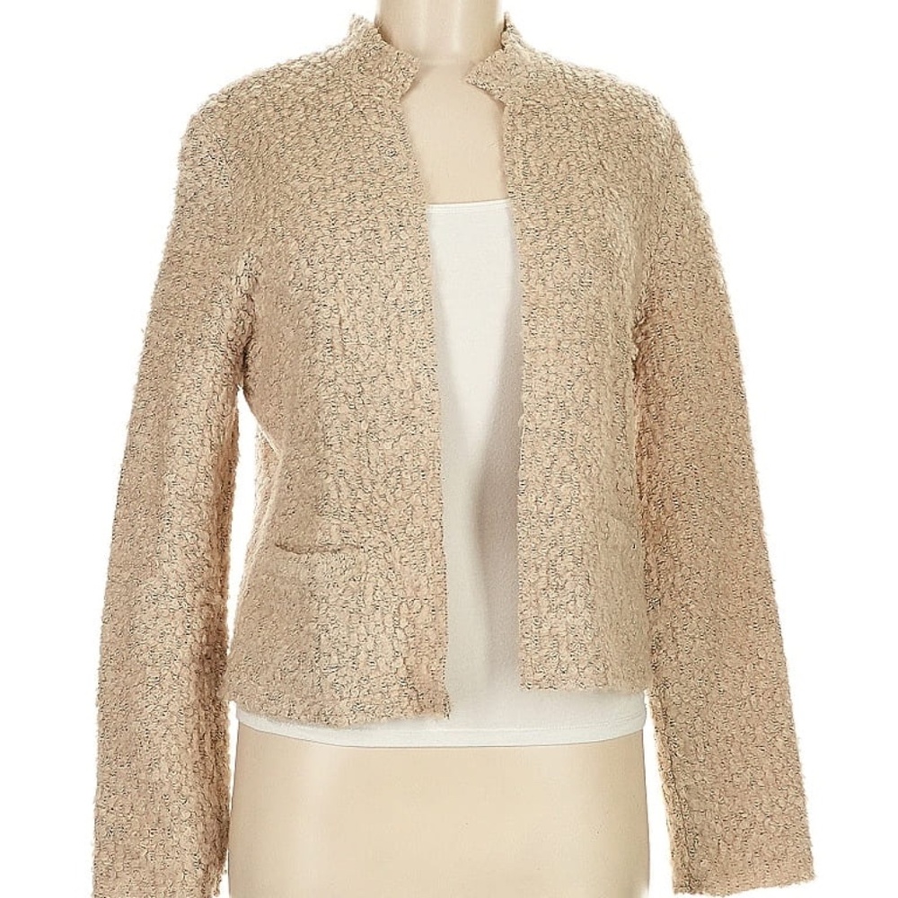 Olivia Grey Cream Cardigan-M